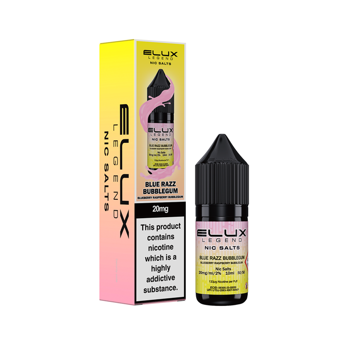 Elux Legends Nic Salts - Blue Razz Bubblegum