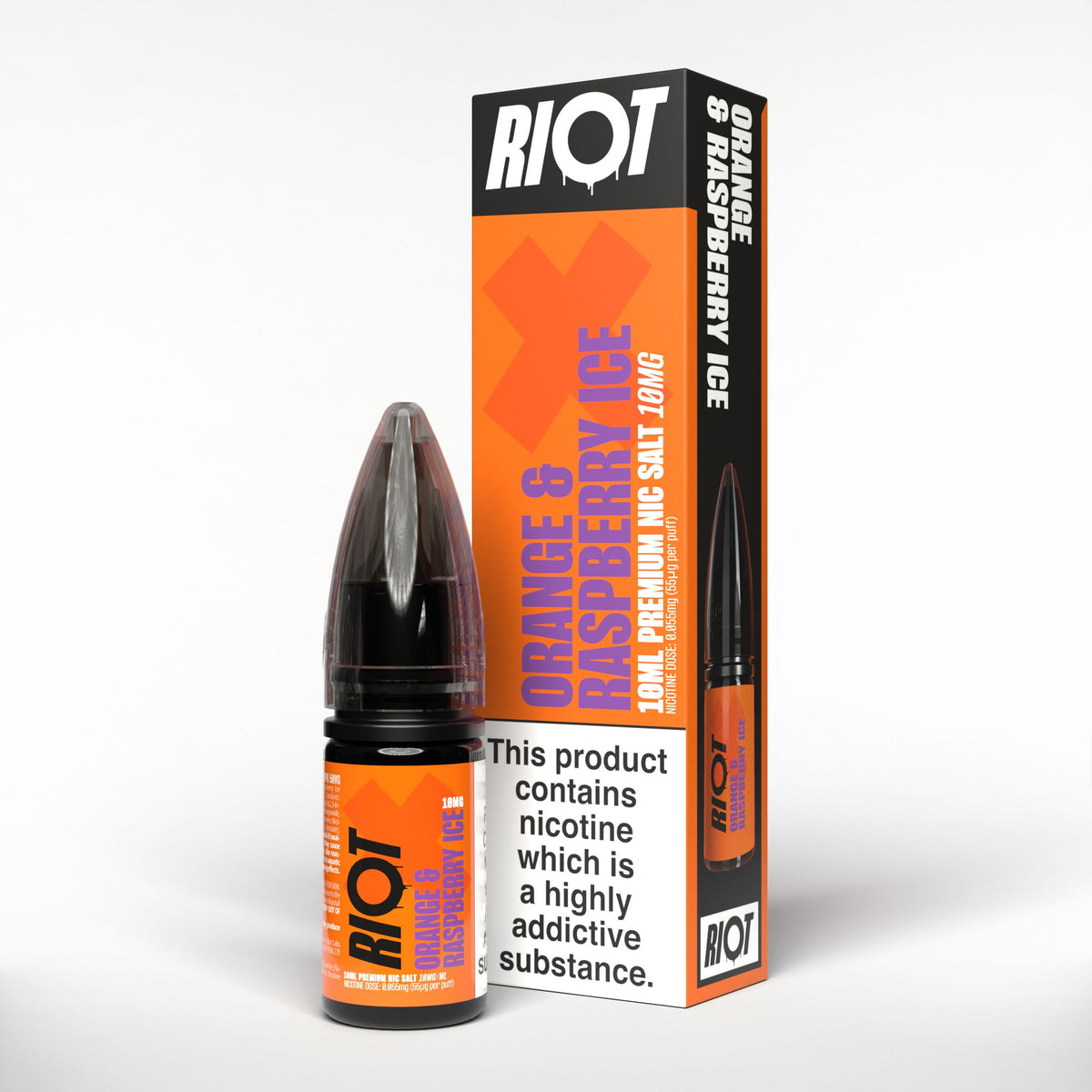 RIOT X - Orange & Raspberry Ice | Free Next-Day Delivery — VapeHQ