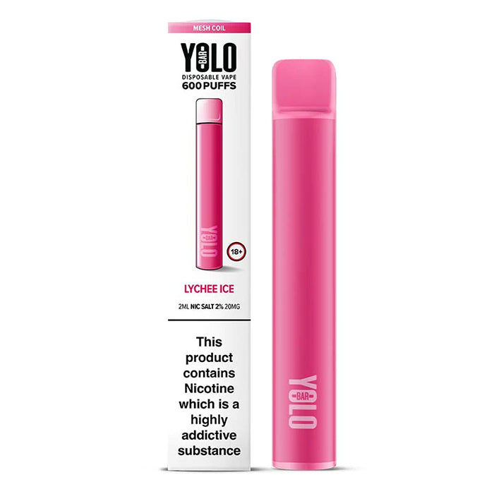 Yolo Bar - M600 - Lychee Ice VapeHQ Yolo Bar - M600 - Lychee Ice VapeHQ