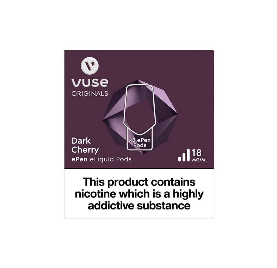 Cherry Vuse Pods Vuse ePod Replacement Pods - Dark Cherry Cherry Vuse Pods Vuse ePod Replacement Pods - Dark Cherry